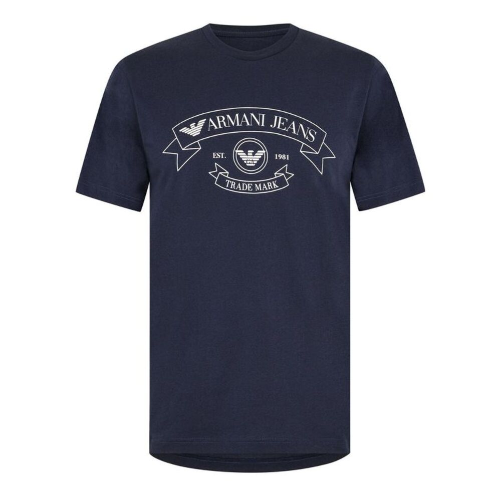Emporio Armani EA7 Mens Eagle Crest Regular T-Shirt / Sky Captain